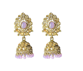 Regalia Radiance: Purple Gemstone Earring Set